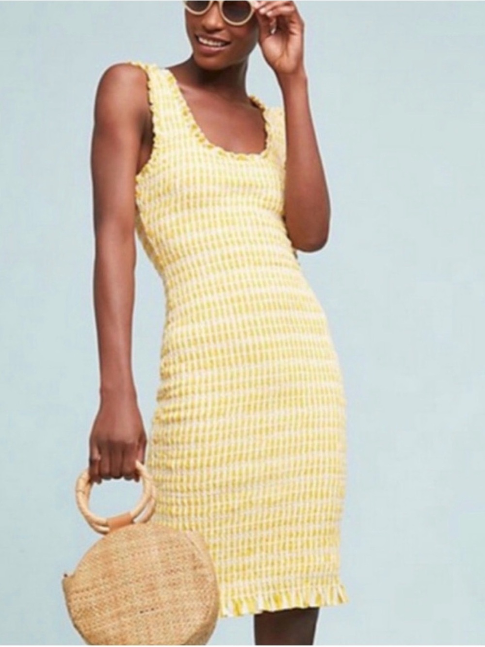 Anthropologie Akemi + Kin Ruffled Tank Midi dress. XXS